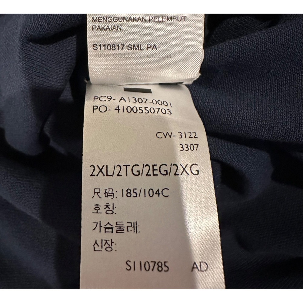 Dockers Short Sleeve Polo Shirt Navy Blue Cotton Slim Fit Mens 2XL Quick-Dry NWT - Picture 12 of 13